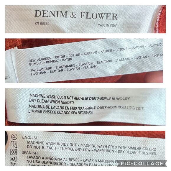 Denim & Flower Ricky Singh Men's Shirt XL Rust White Trim Honeycomb Pattern NWT - Picture 8 of 8